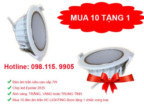 ÂM TRẦN SIÊU CAO CẤP 7W 1 MÀU ATSCC