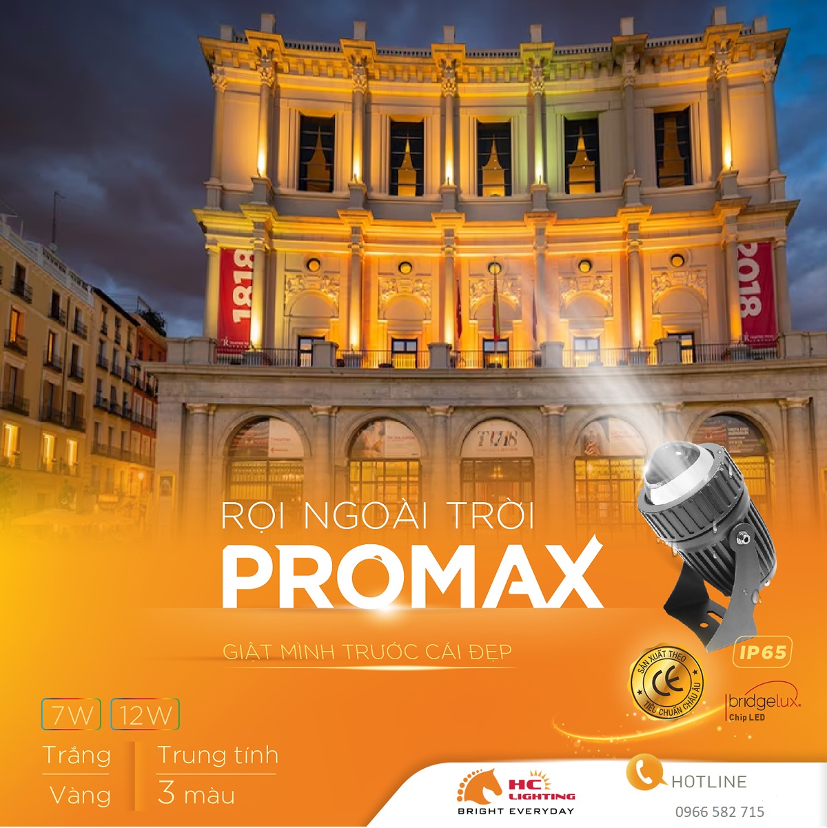 Đèn rọi chuột HC LIGHTING đèn rọi chuột 7w